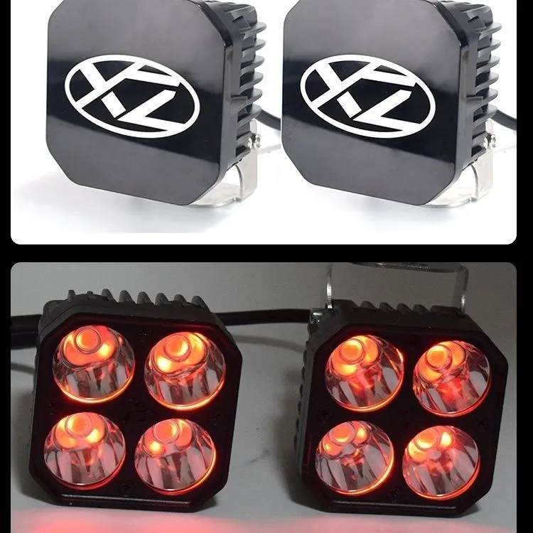 大功率四叶草氛围射灯适用于越野车货车A柱大尺寸带灯罩A柱射灯