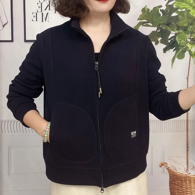 加厚户外纯色女德绒秋外套常规加绒长袖外套31款
