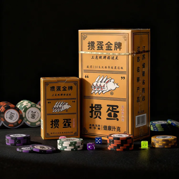 三兔掼蛋专用扑克牌5290款310克黑芯纸比赛专用环保油墨可开发票