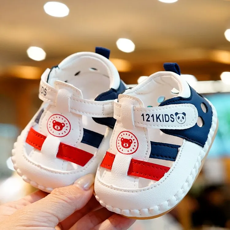 婴儿鞋子软底防滑夏季凉鞋初学者宝宝鞋子0-1岁学步鞋透气防掉