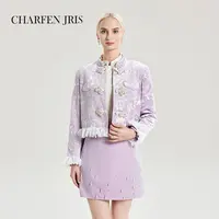 【蜜思仝专属】朝峰秋季法式国风丝绒珠片绣花外套FJE3A606-6009A