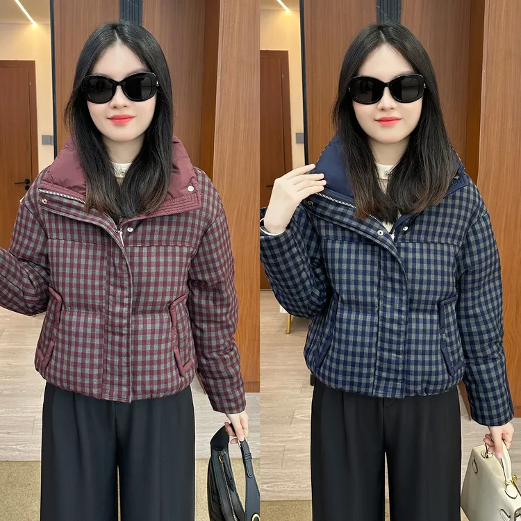 【婉星儿品牌】短款立领时尚休闲加厚保暖韩版冬季棉衣百搭女士修身