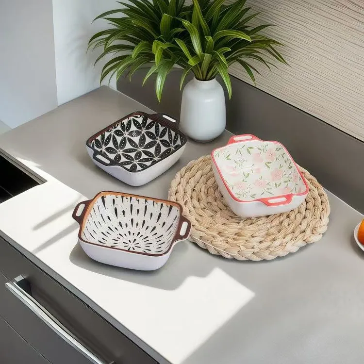 新疆包邮【4个】创意陶瓷小碟子小吃碟家用酱油醋蘸料碟双耳蘸料碗