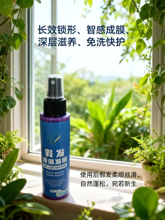 假发免洗液体发膜护理液 增加光泽柔顺发质防紫外线