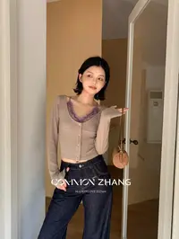 十三行CZ-秋季福秒蕾丝拼接上衣#33608