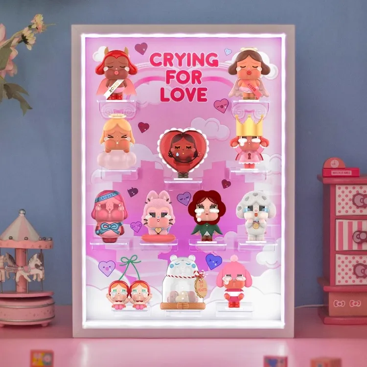 POPMART泡泡玛特CRYBABY爱神的眼泪系列手办盲盒场景展示盒情人节