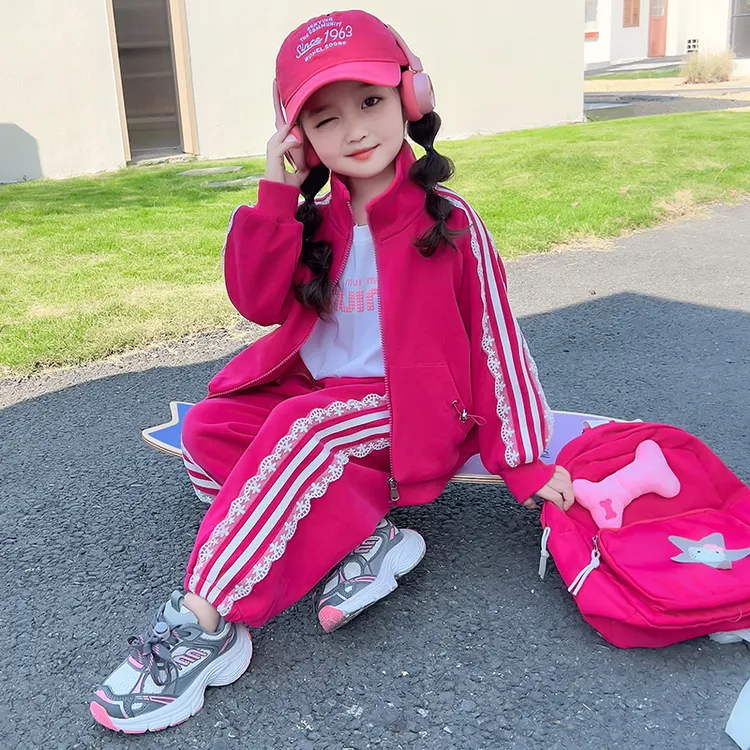女小童春秋套装2025新款洋气秋装运动女孩宝宝休闲春季儿童两件套
