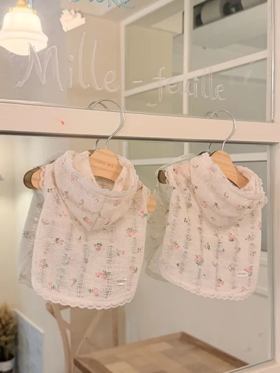 HugMe原创奶油南法小碎花夏款防晒破坏风宠物服马尔济斯小型犬