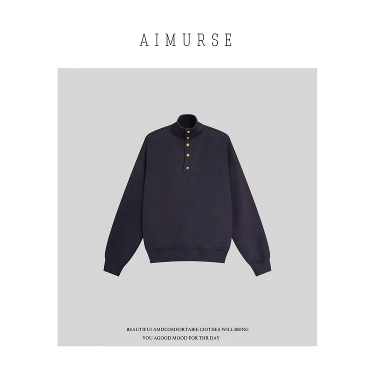AIMURSE【艺术时区】小众设计师 后背刺绣字母百搭时髦卫衣 AM80068