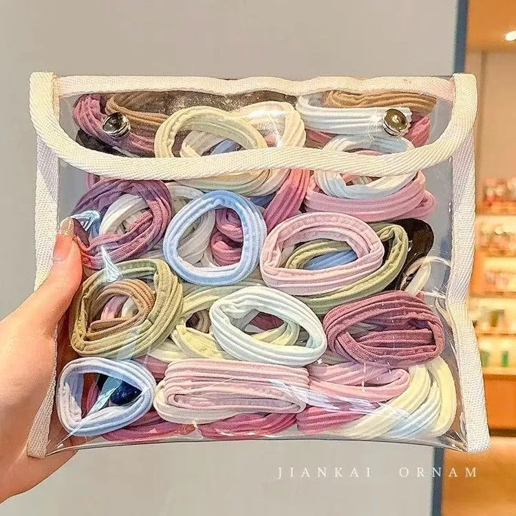 【厂家直销】夏季新款高弹力耐用头绳扎马尾发绳多巴胺皮圈发饰