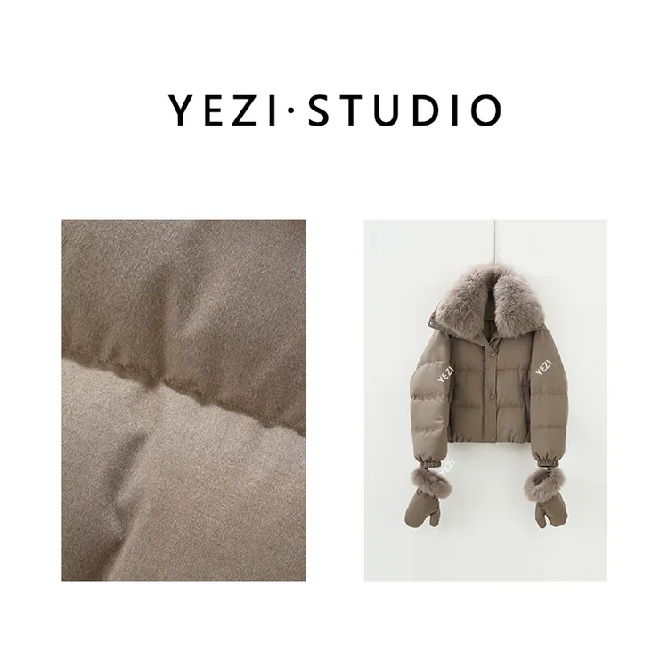 【冬日爱丁堡】芬兰狐狸毛三星90白鹅绒美利奴羊毛鹅绒服25408068