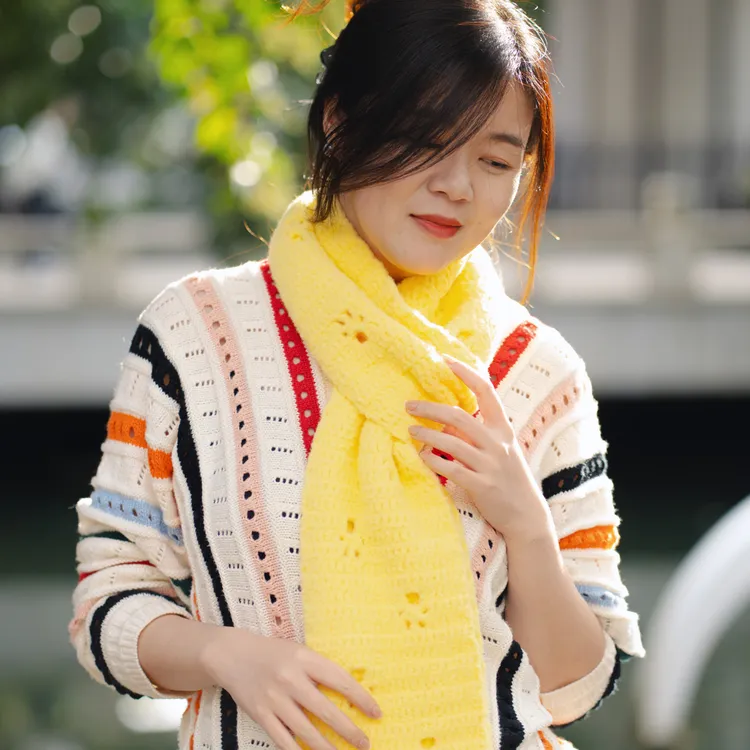 绒绒线雪妃尔棉花糖围巾线猫爪踏雪慕斯材料包[含钩针]保暖毛绒