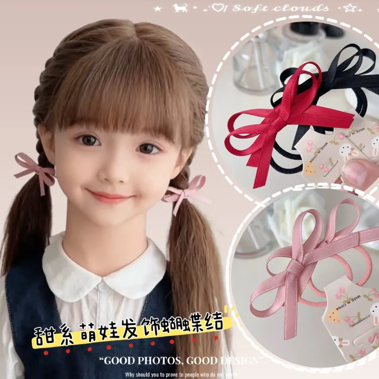 女边夹网红高弹发圈小女孩男女通用气质日韩韩版蝴蝶结