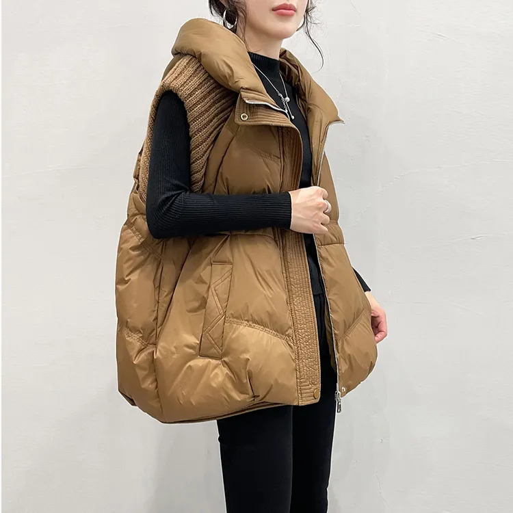 2025马甲女连帽短款百搭外穿2025秋新款时尚洋气棉服马夹