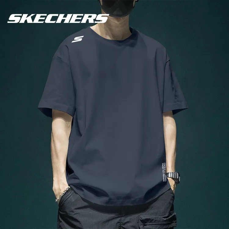 斯凯奇速干运动T恤男夏季冰丝半袖新款跑步健身短袖上衣轻薄透气