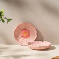 桃夭粉黛佳人—7英寸花朵盘2只装