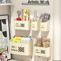 家用冰箱侧面磁吸收纳盒免打孔壁挂置物架大容量厨房用品收纳盒
