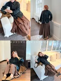 赤尔丹宁 | D S M D | 大码女装复古宽松正肩酵素洗牛仔外套