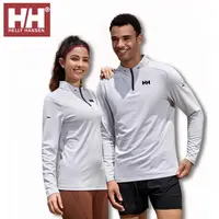 挪威海丽HH户外长袖T恤男女运动速干立领春秋季薄款内搭情侣体恤