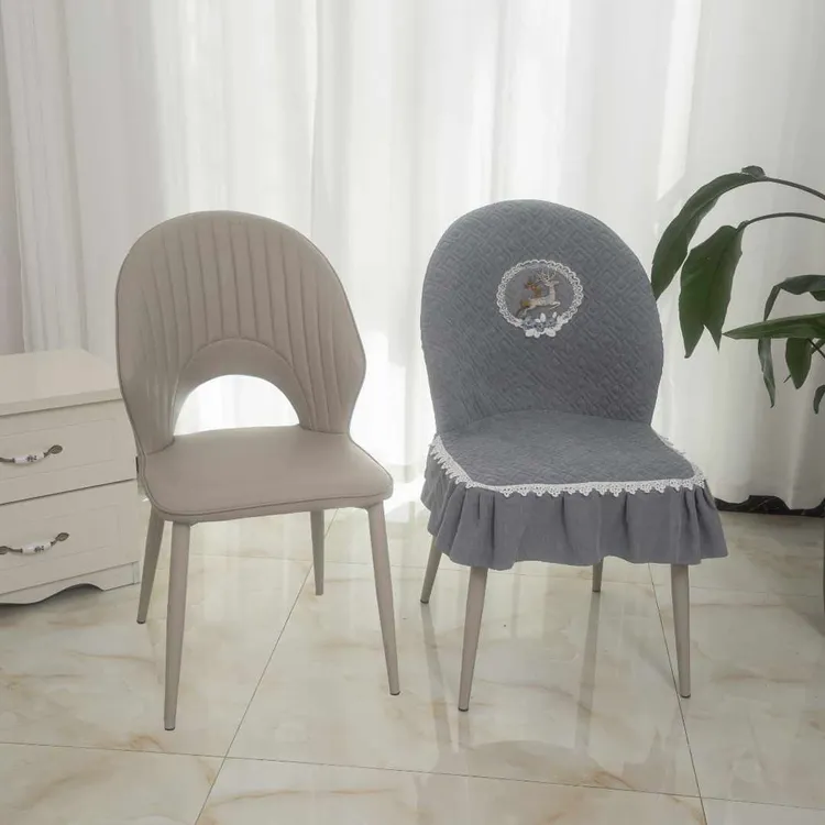 轻奢防滑一体弧形椅子坐垫套罩四季餐椅通用全包椅套凳子靠背家用