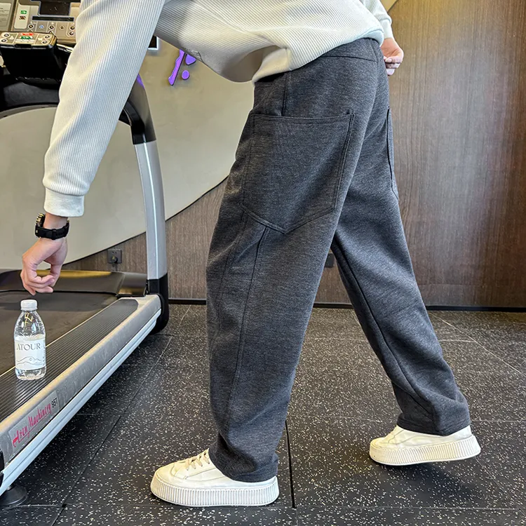 灰色卫裤男士春秋款2026新款爆款直筒宽松运动冬装潮牌休闲长裤子
