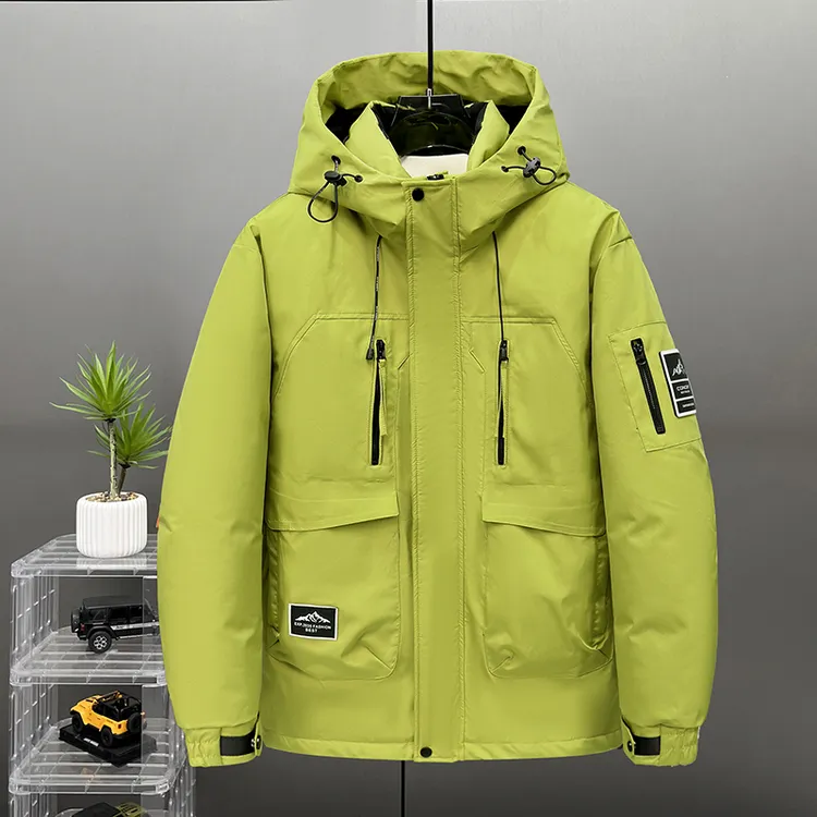 冬季新款户外工装棉服男多口袋休闲连帽宽松百搭加肥加大加厚棉衣