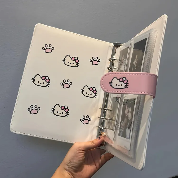 可爱猫凯蒂拍立得相册卡册收纳册A5活页收纳本四宫格3寸照片小卡