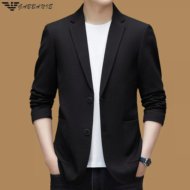 意大利专柜高档西装男士春秋季薄款修身商务休闲中青年西服外套潮