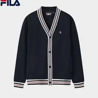 Fila/斐乐情侣款2025年秋季新款时尚休闲针织长袖外套F11M548505F