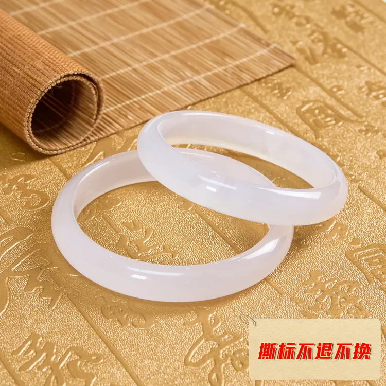 菲菲珠宝好#玛瑙白月光手镯-多样性发一