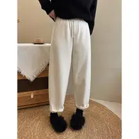 (福利)加绒加厚羊毛醋酸豌豆裤休闲裤NR-25295