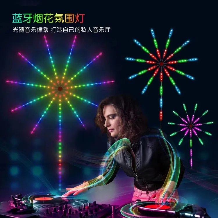 室内LED幻彩烟花灯生日礼物仪式感上档次宿舍节日氛围夜灯