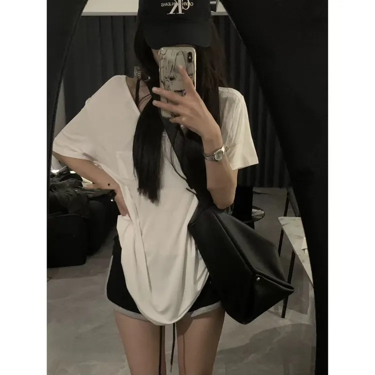 徐秋阳  亲肤独白（大版型）春季新款百搭时尚休闲显瘦短袖12279