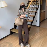 【小个子】巨显腿长秋季直筒高腰显瘦直腿牛仔裤