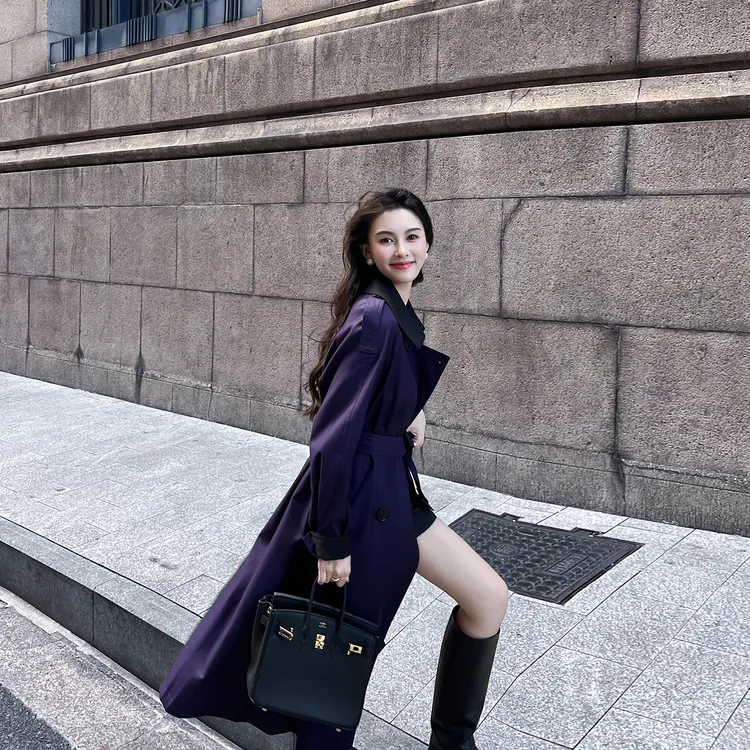 韩系高级感风衣外套女中长款2025春秋季新款休闲气质今年流行大衣