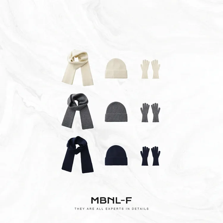 MBNL-F“Lagom 暖度套装​“冬季保暖帽子围巾手套三件套XM-XSP6054