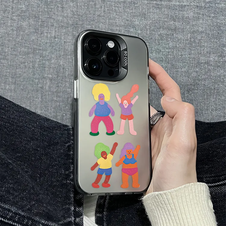 尬舞卡通人适用iphone16/15手机壳14/13苹果12promax创意11保护套