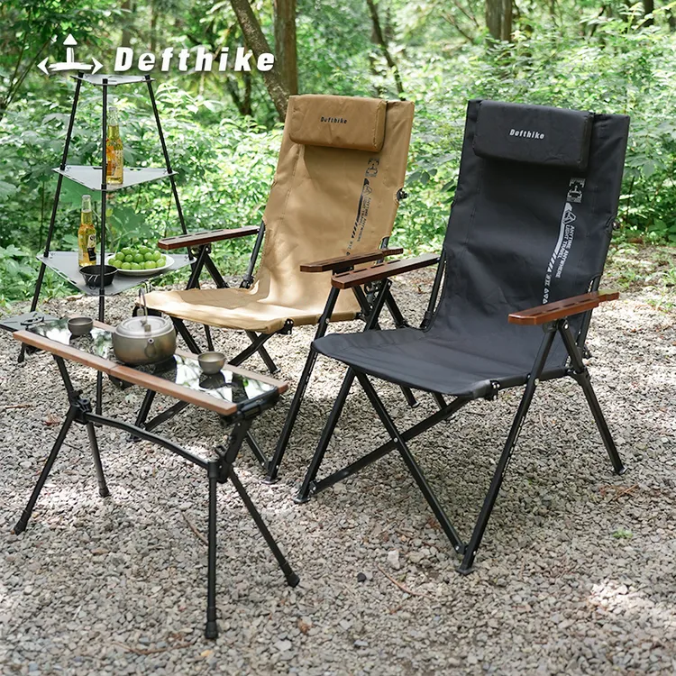 迪飞客户外高背提拉椅可调节折叠躺椅便携式露营休闲钓鱼户外躺椅
