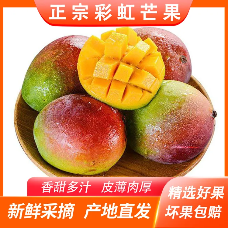正宗四川彩虹芒果香甜多汁皮薄肉厚产地直发精选当季新鲜水果