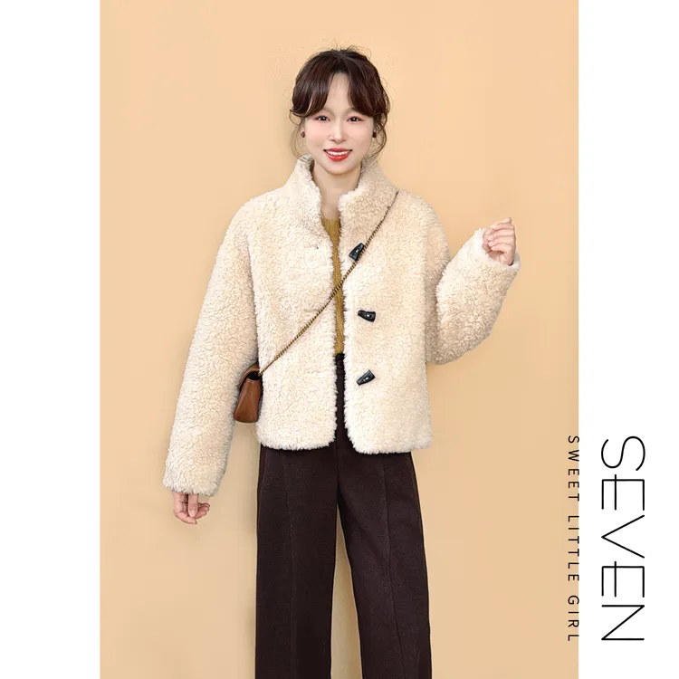 ⑦七七146小个子秋冬款保暖加厚100%羊毛毛短外套女小美说不能水洗