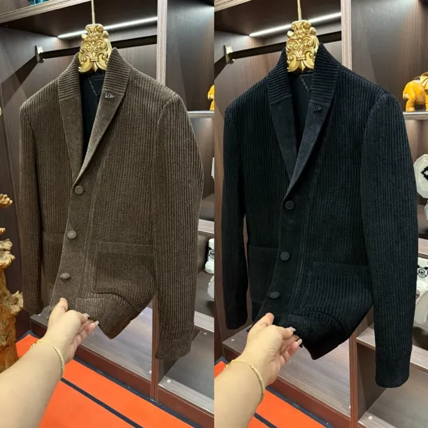 「星漓轻奢出品」957/XINGLI/2025/高端欧货翻领针织夹克