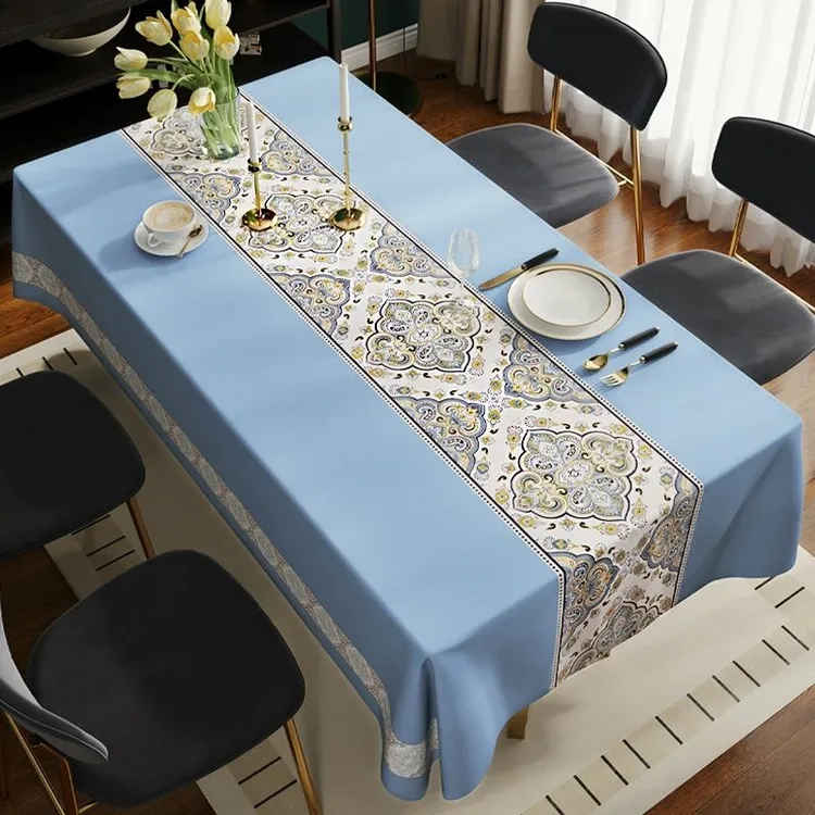 轻奢防油桌布防水防烫免洗PVC家用简约长方形餐桌布茶几布桌台布