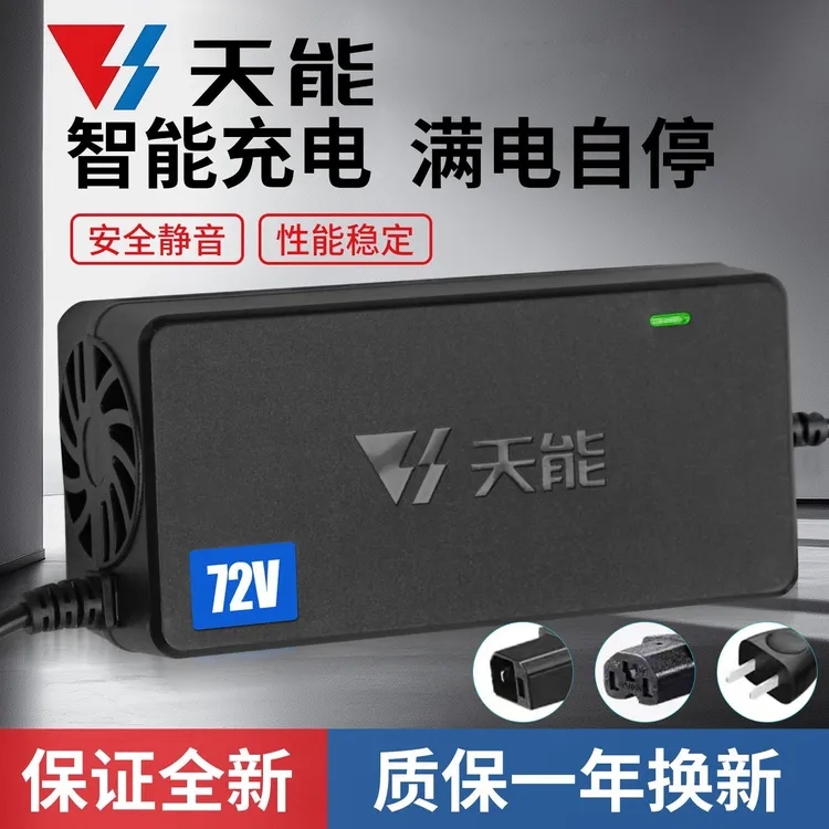 原装天能充电器60V20AH72V20A电动车铅酸电瓶充电器 正品带防伪码