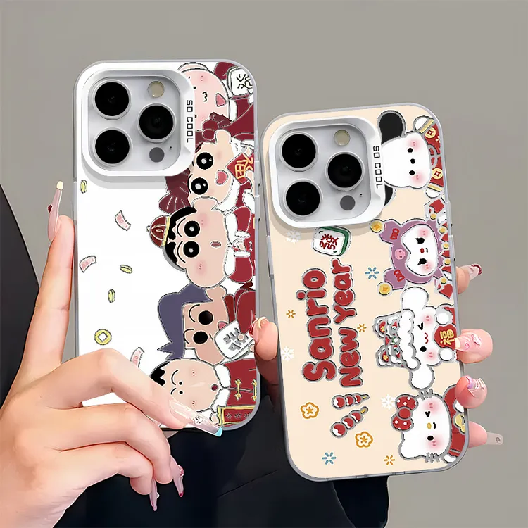 欧克里里彩银小新KT拜年适用苹果16promax手机壳华为oppovivo套