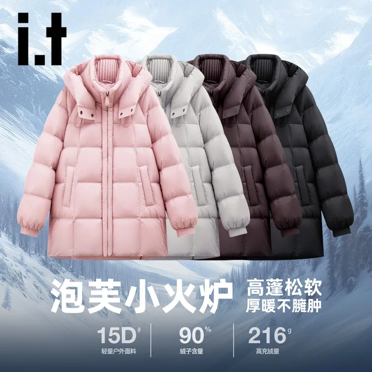 【碎碎念专属】it:CHOCOOLATE冬季连帽泡芙时尚加厚保暖羽绒服