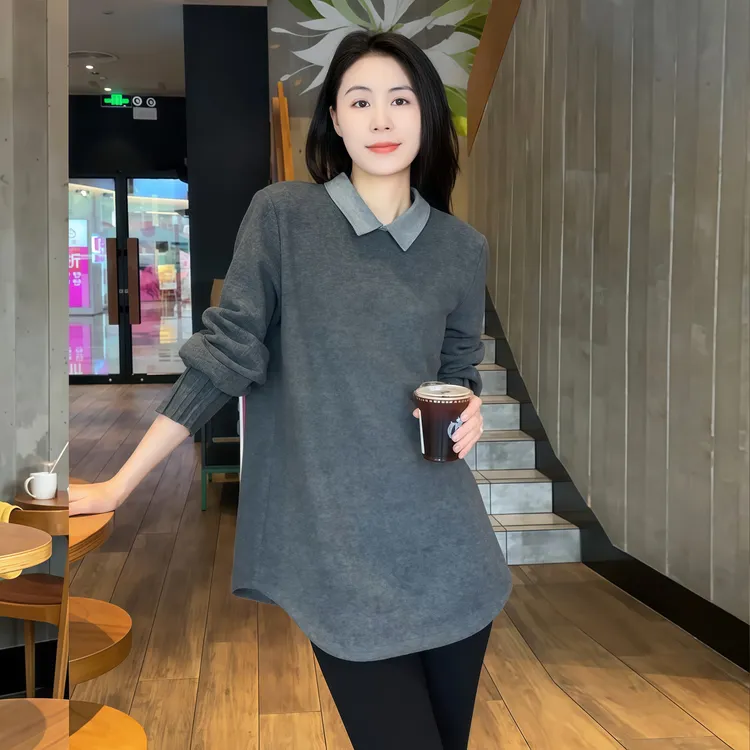 【余晖岛】Mayya Plus麦芽定制秋冬韩系气质流光风针织上衣32546731