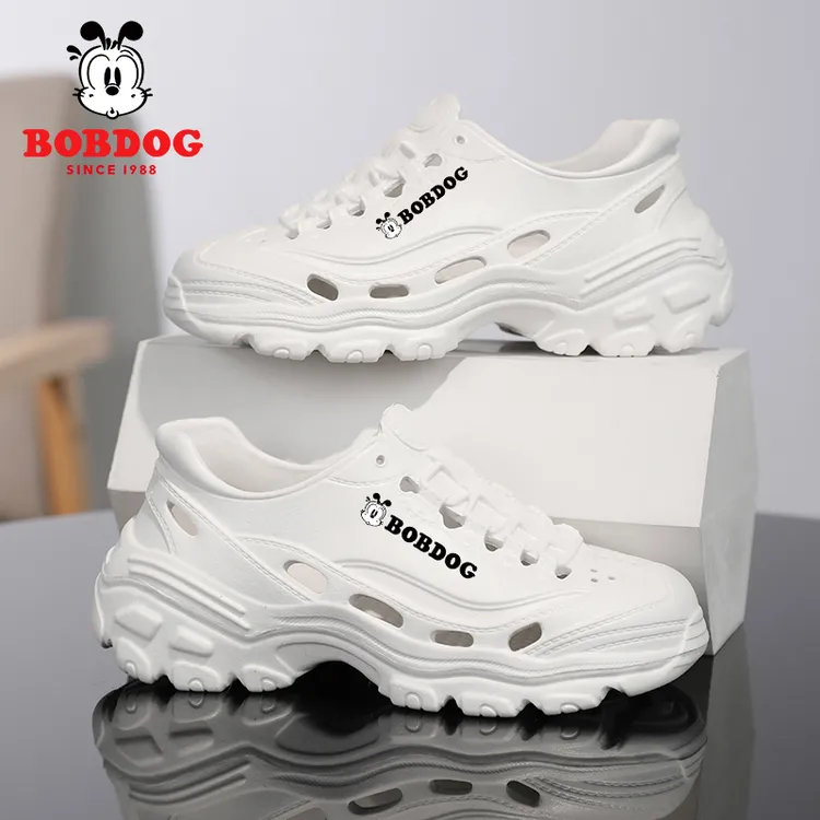 巴布豆儿童拖鞋夏洞洞鞋外穿套筒休闲风厚底百搭男女防滑休闲凉鞋