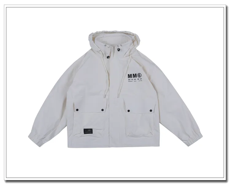 JPTHOME春季酷感潮流宽松版型可收帽字母印花短款夹克2410709868