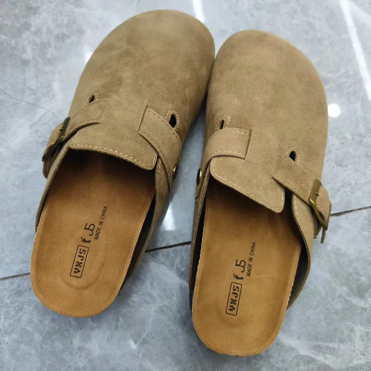 凉拖包头拖搭扣夏季松糕跟防滑防水台纯色平底浅口