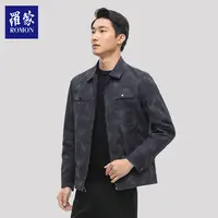 罗蒙男士气质百搭户外休闲工装风翻领夹克JKR31025